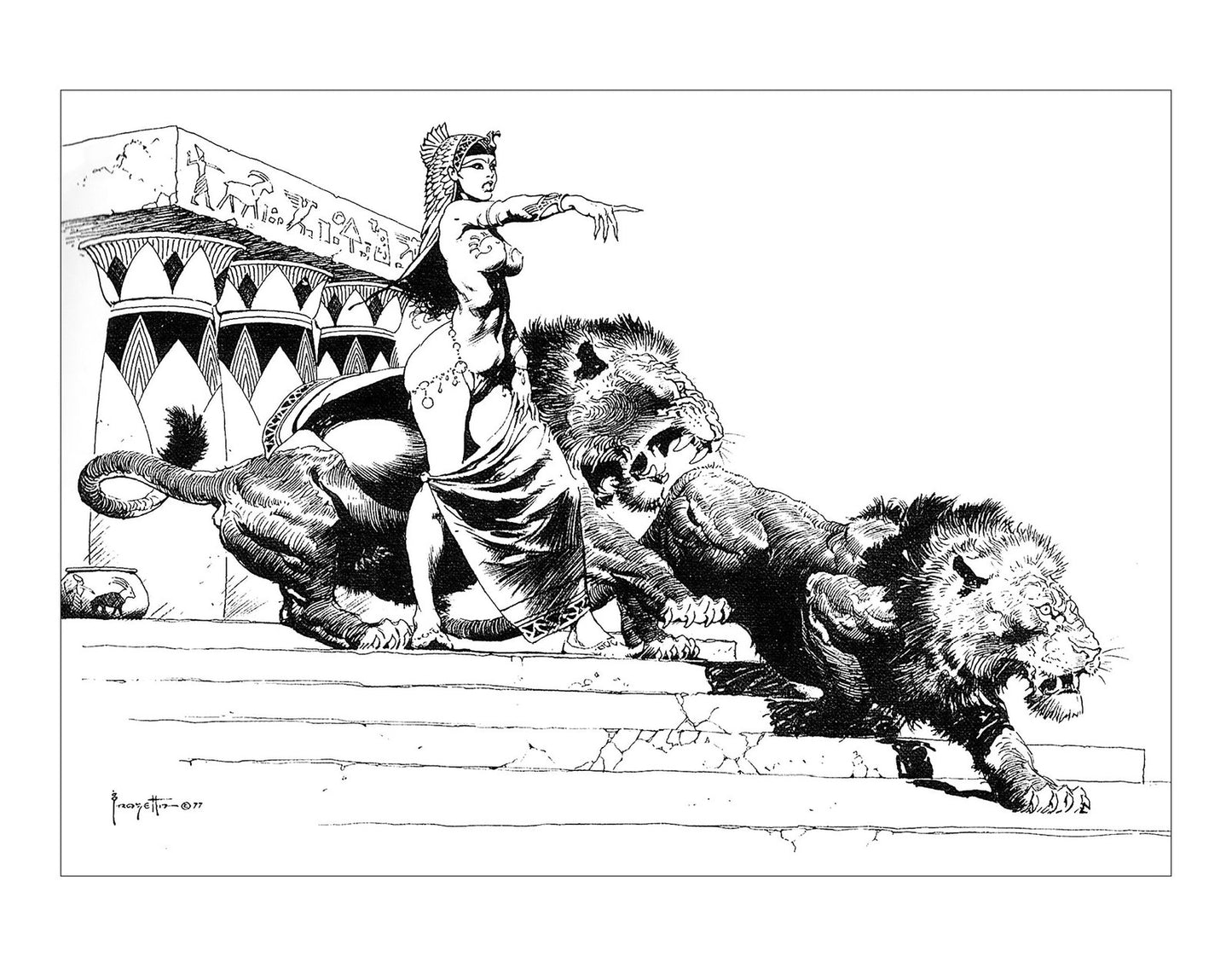 Cleopatra Pen and Ink