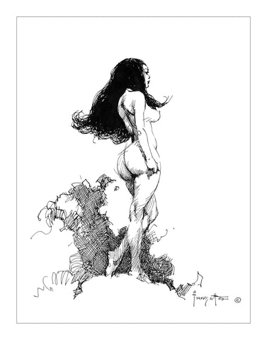 Standing Nude Print