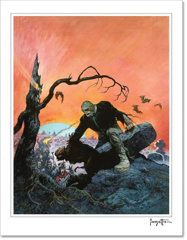 Frazetta Girls, LLC  Art Print Fine art print / Stretched on wooden bar / 18x24 Beyond the Grave Print