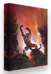 FrazettaGirls Art Print Canvas / Rolled / 18x24 Fire Demon Print