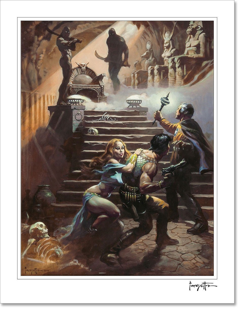 FrazettaGirls Art Print Canvas / Rolled / 18x24 Pharaoh's Tomb Print