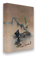 FrazettaGirls Art Print Canvas / Stretched on wooden bar / 16x20 Death Dealer IV Print