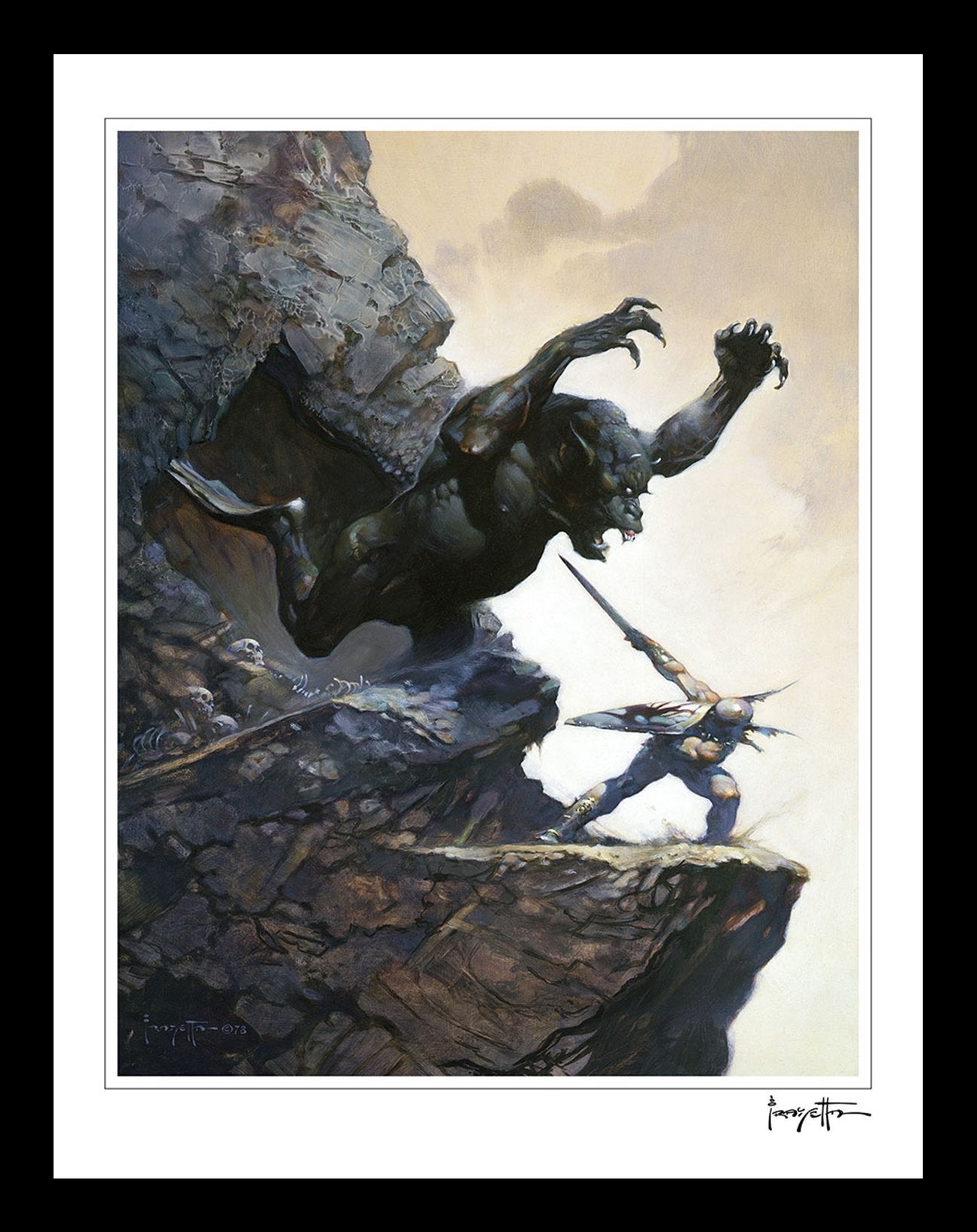 FrazettaGirls Art Print Cave Demon Print