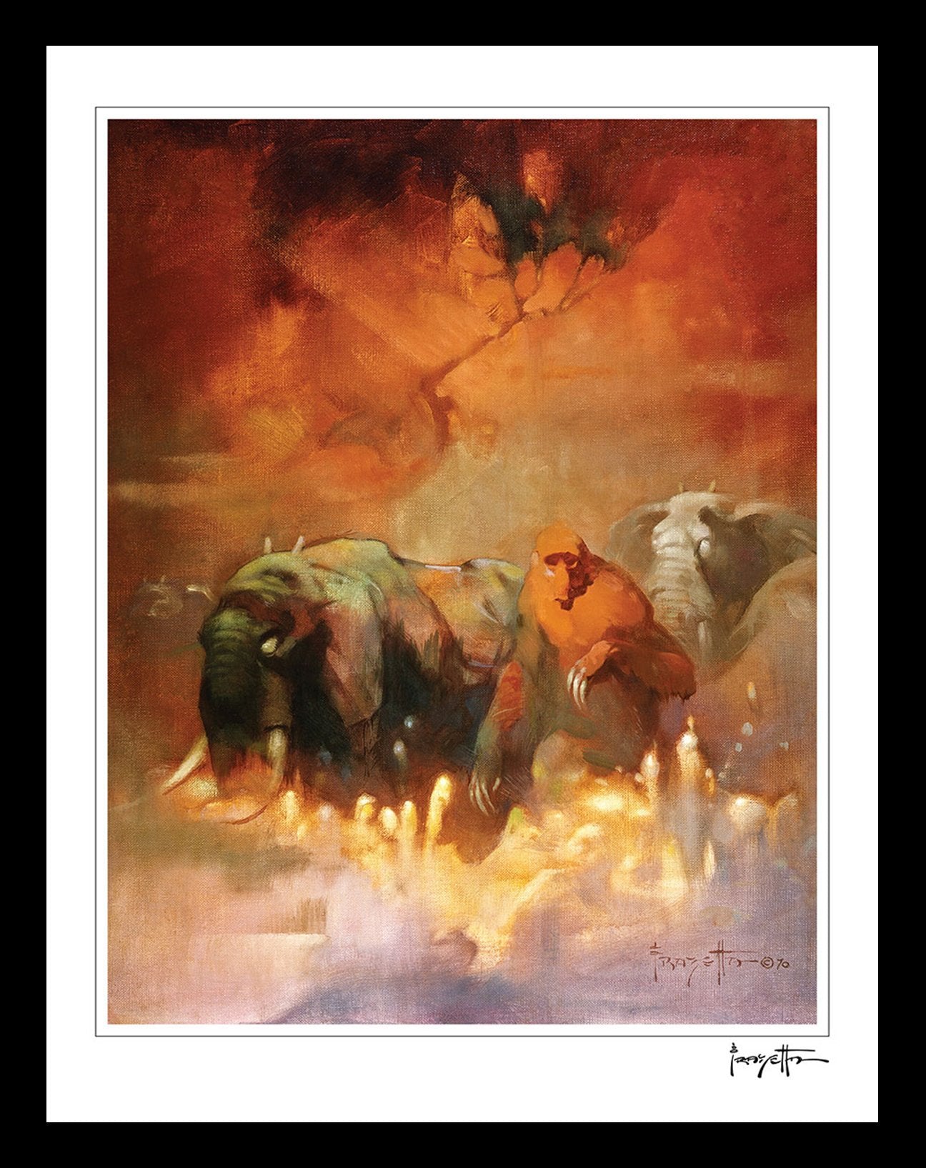 FrazettaGirls Art Print Downward to Earth Print