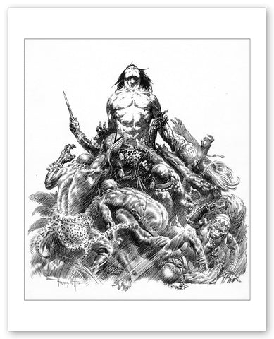 FrazettaGirls Fine art print / 8.5x11 Lord of the Savage Jungle Print