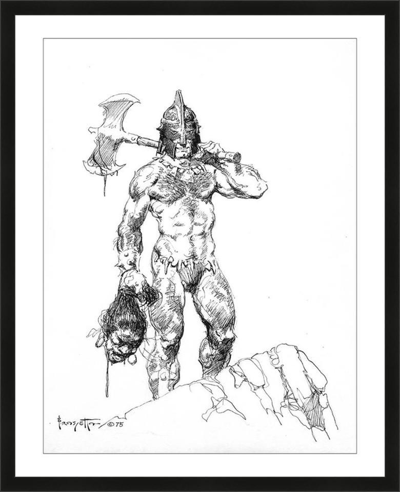 FrazettaGirls Framed print / 8.5x11 Day of Wrath Print
