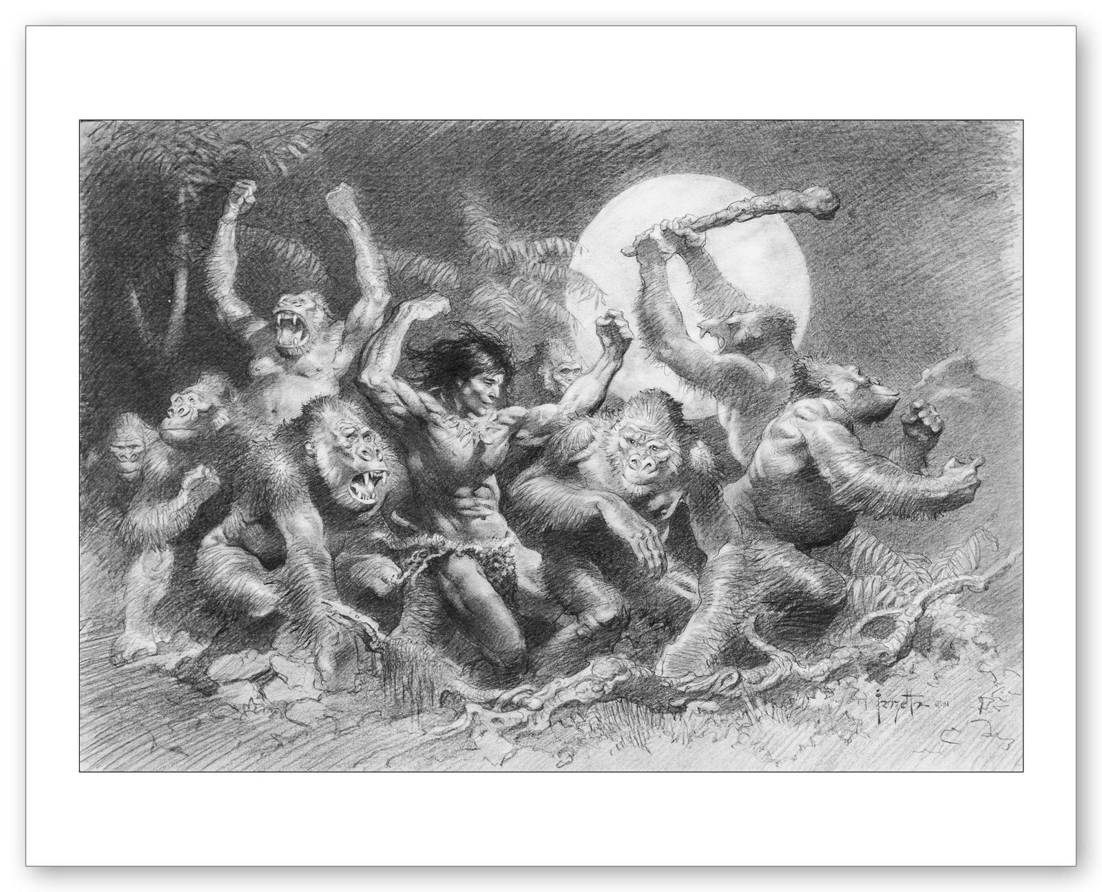 FrazettaGirls Tarzan at the Dum Dum Print